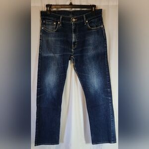 Levis Strauss 514 Men's Blue Dark Wash Denim Jeans 36X32